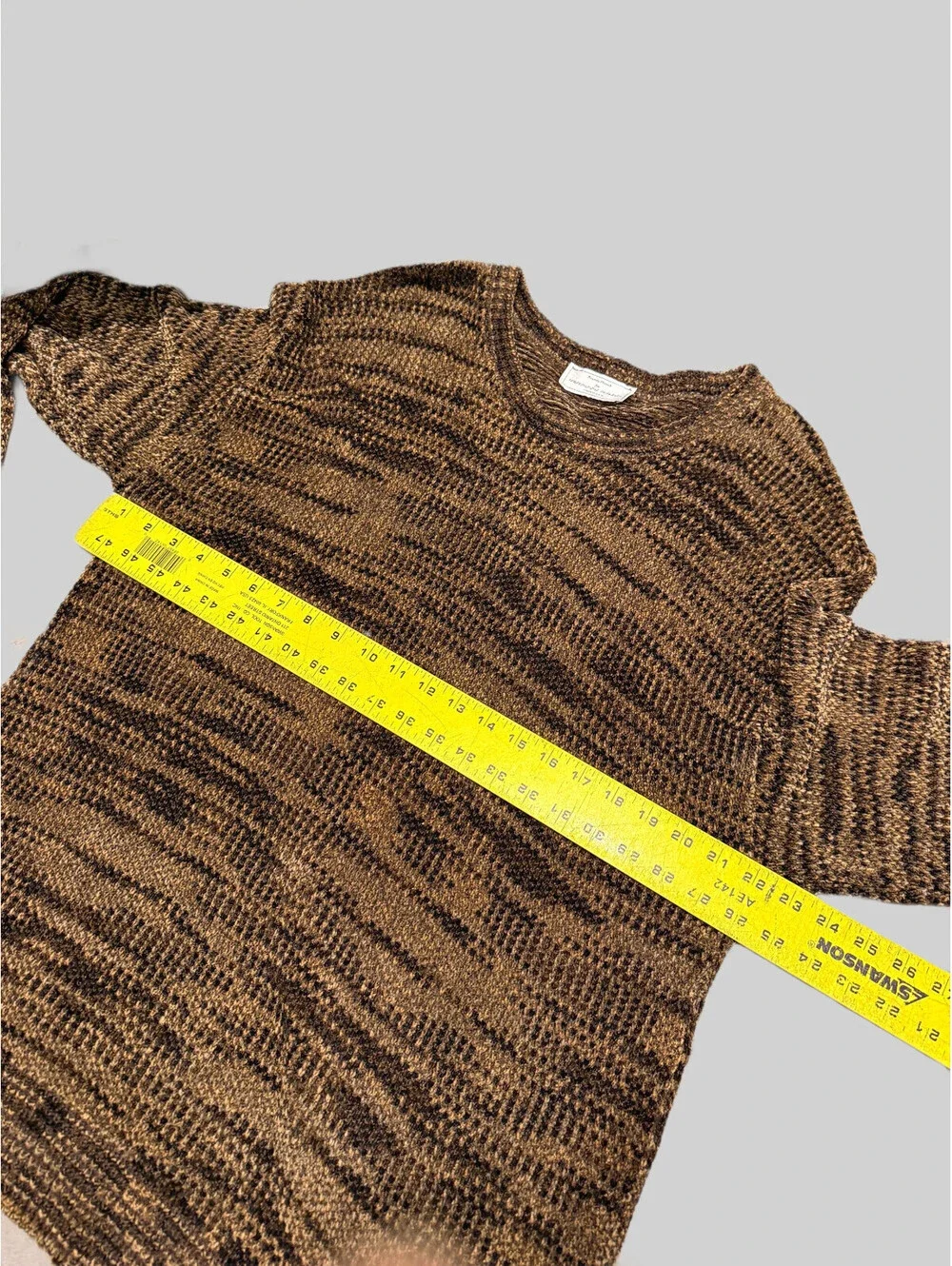 FRENCH RAGS Brenda French  Brown Knit Sweater Soft Jumper  22.5x30 L Large